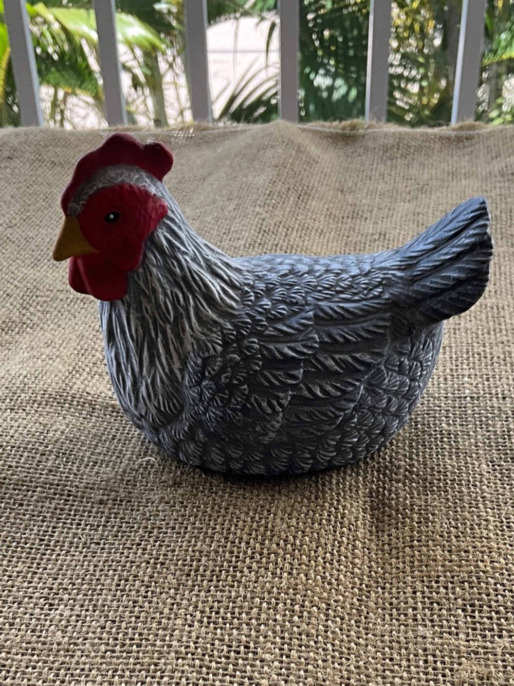 Vintage SCIOTO Gray Hen Figurine